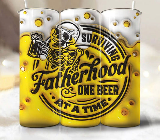 Fatherhood one beer at a time 20 oz tumbler