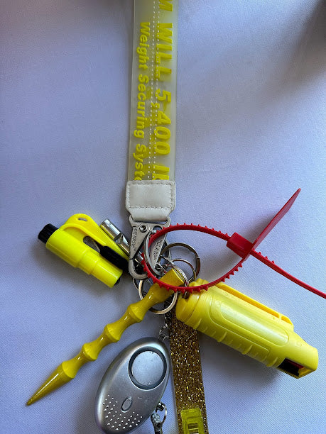 Live OW Yellow Self Defense Keychain Set
