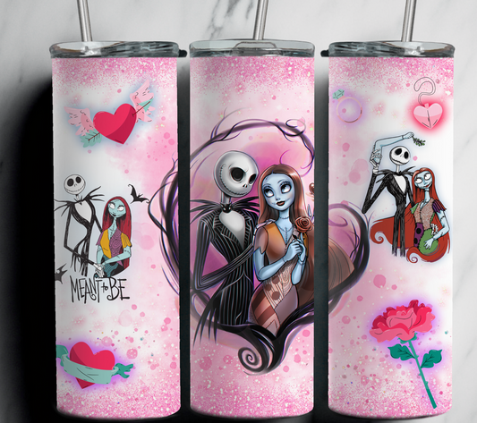 Jack and Sally Love 20 oz Stainless Steel Tumbler