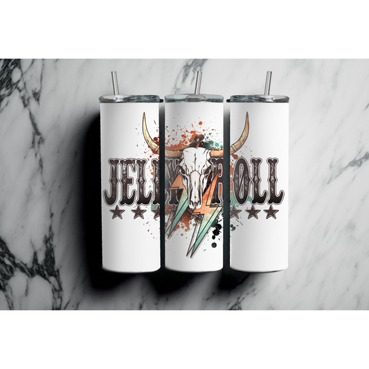 Jelly Roll 20 oz tumbler with straw